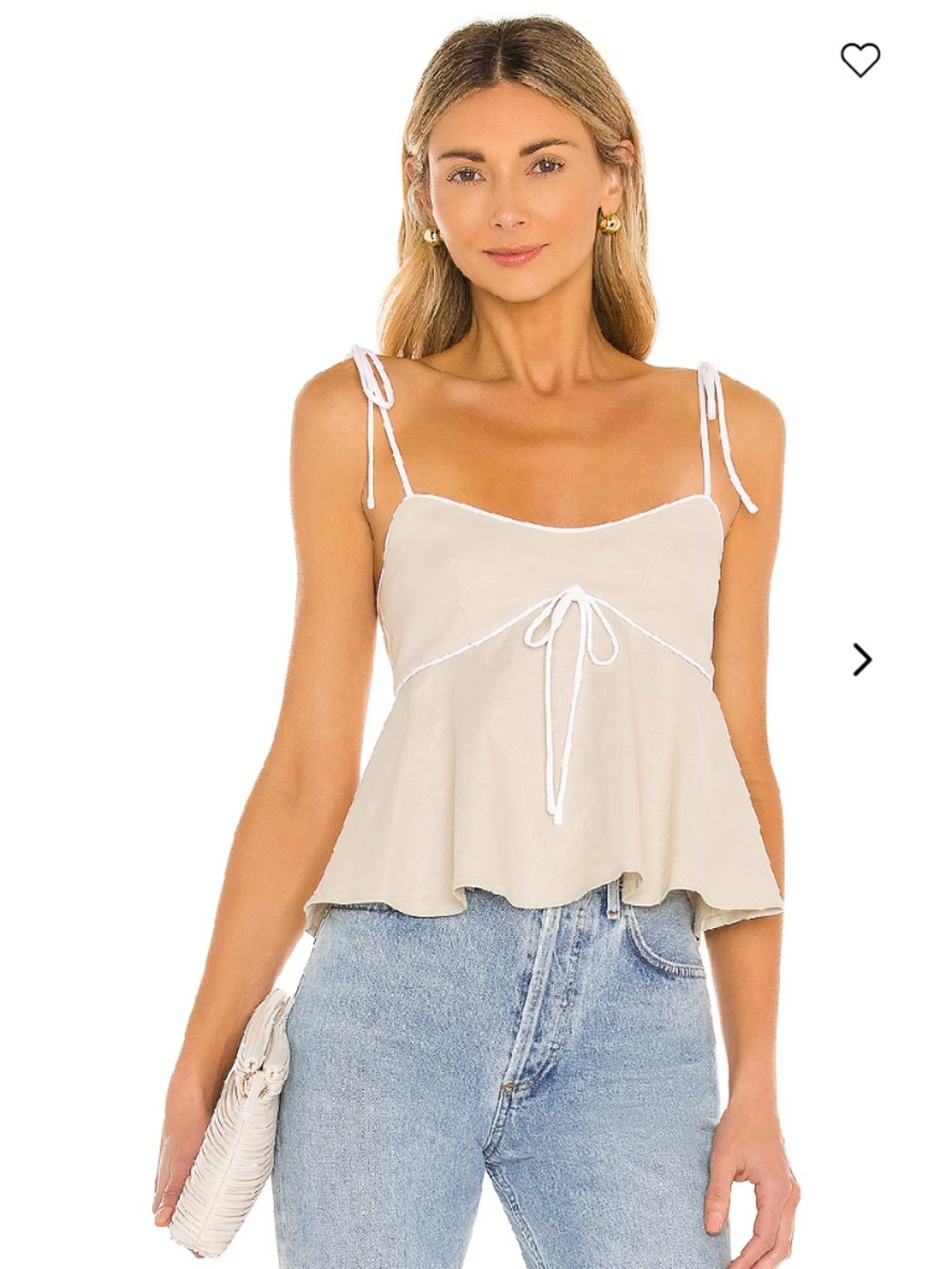 MAJORELLE Lucy Top in Cream, size M